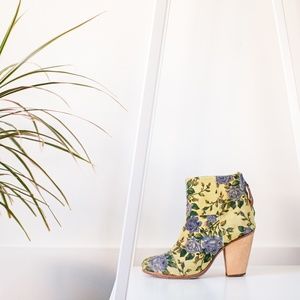 rag & bone yellow tapestry Newbury ankle boots
